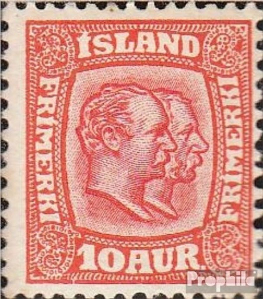 Briefmarken Island 1907 Mi 53 gestempelt Christian IX. und Frederik VIII.