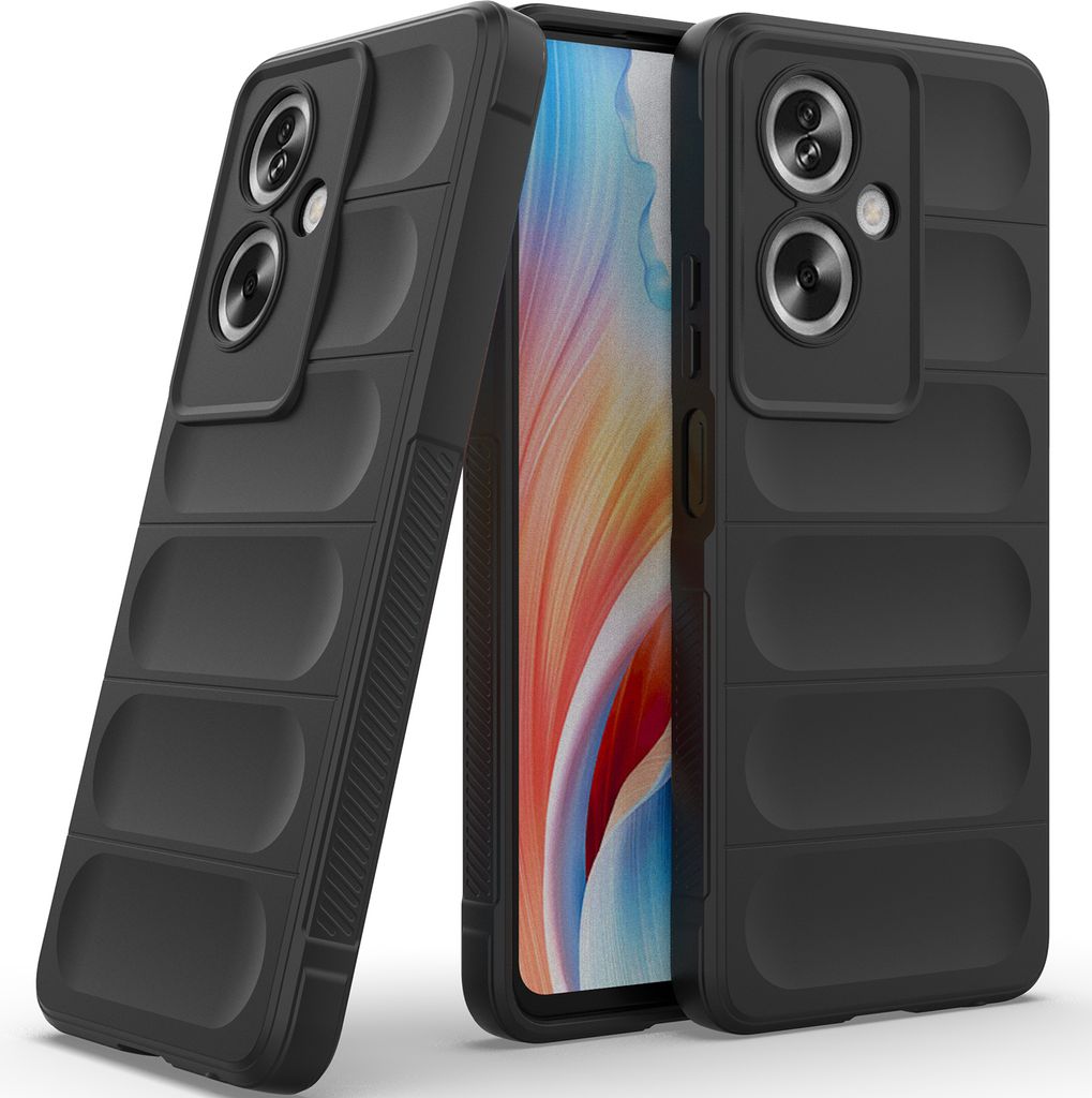 Handyhülle für Oppo A79 5G Weich TPU Silikon Stossfest Anti-rutsch Hülle Schwarz