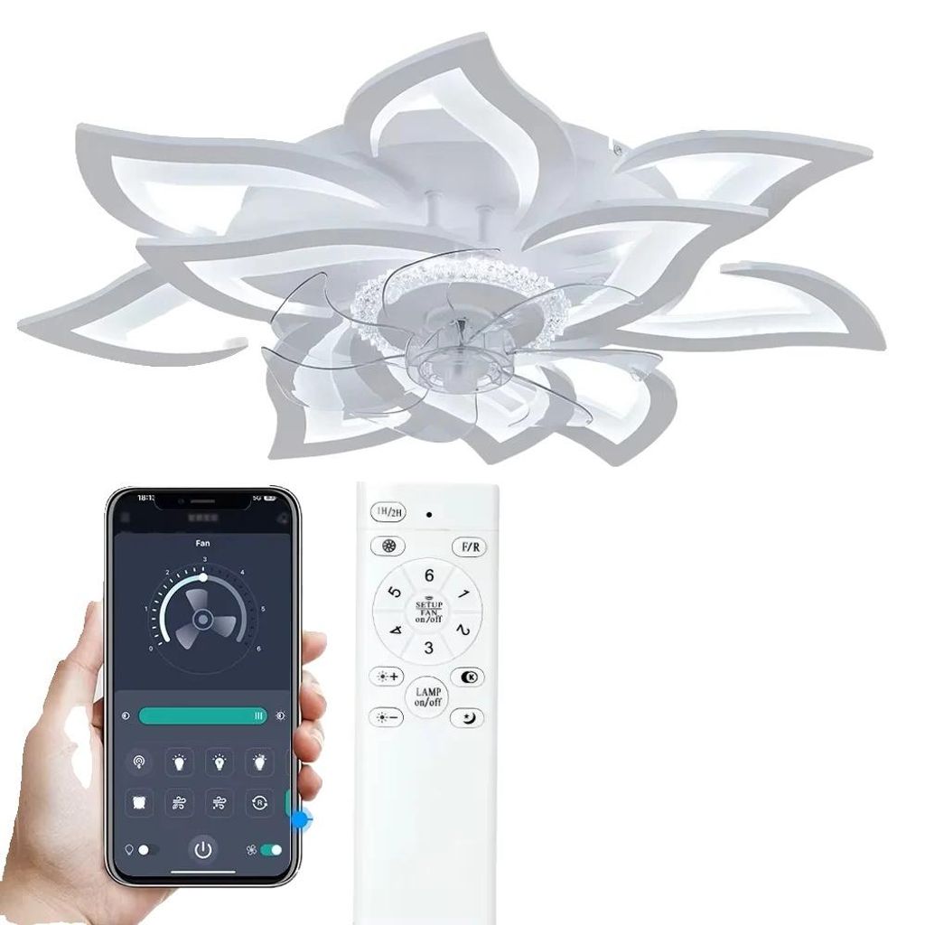 Stropní ventilátor, dálkové ovládání, stmívatelné Obrázek produktu 