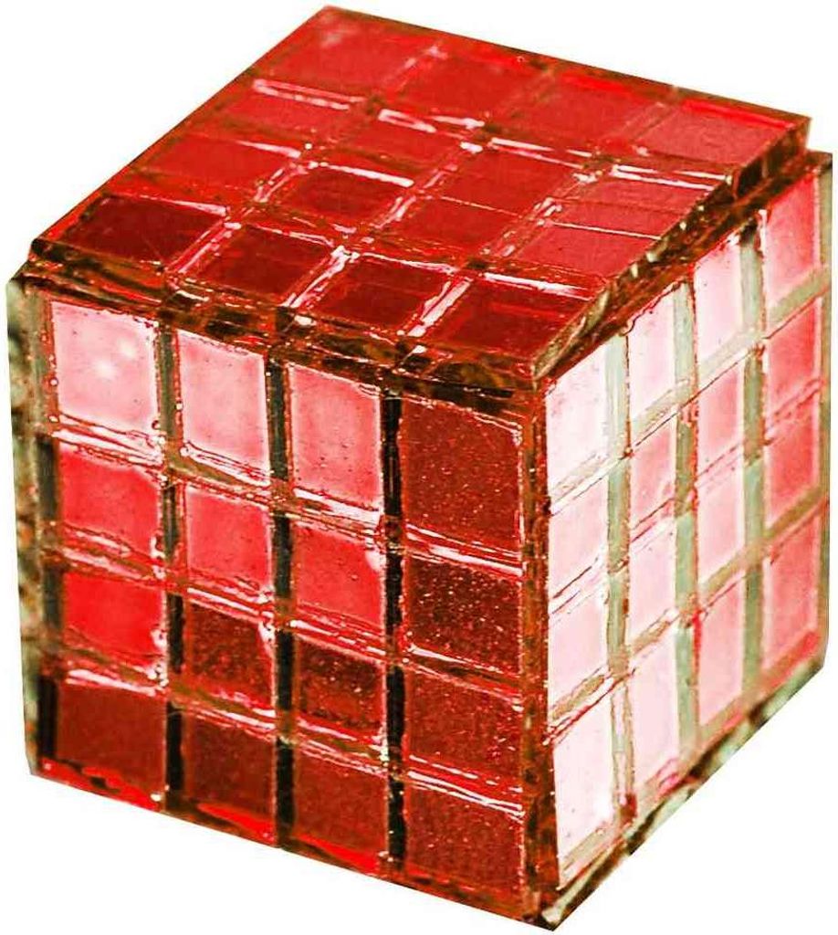 10 Spiegel-Würfel 2x2cm, Dekowürfel, Tischdeko, Partydeko. Rot