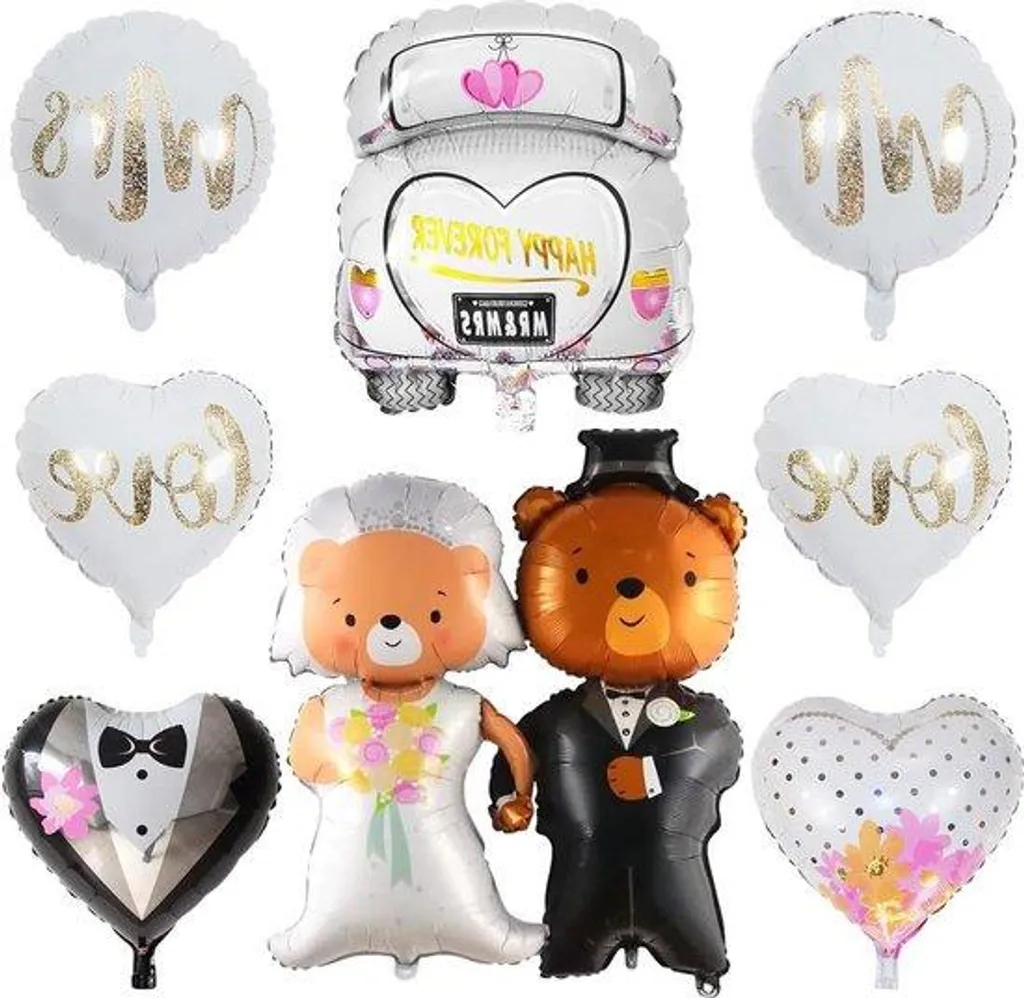 Ballons de mariage XXL voiture : Décoration facile et gros volume