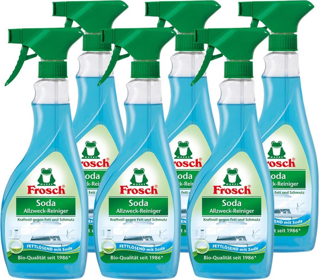 6x Frosch Soda Allzweck-Reiniger 500 ml Sprühflasche