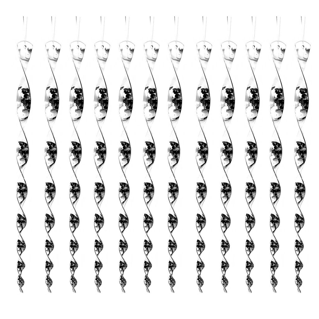 12-tlg PVC Windspirale reflektierend zur Vogelabwehr für Dekoration Vogelschreck 
