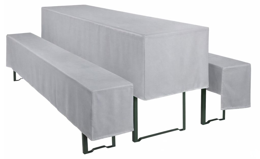 Biertisch-Hussen-Set 3 Teilig 1 x Biertischhusse 2 x Produktbild 