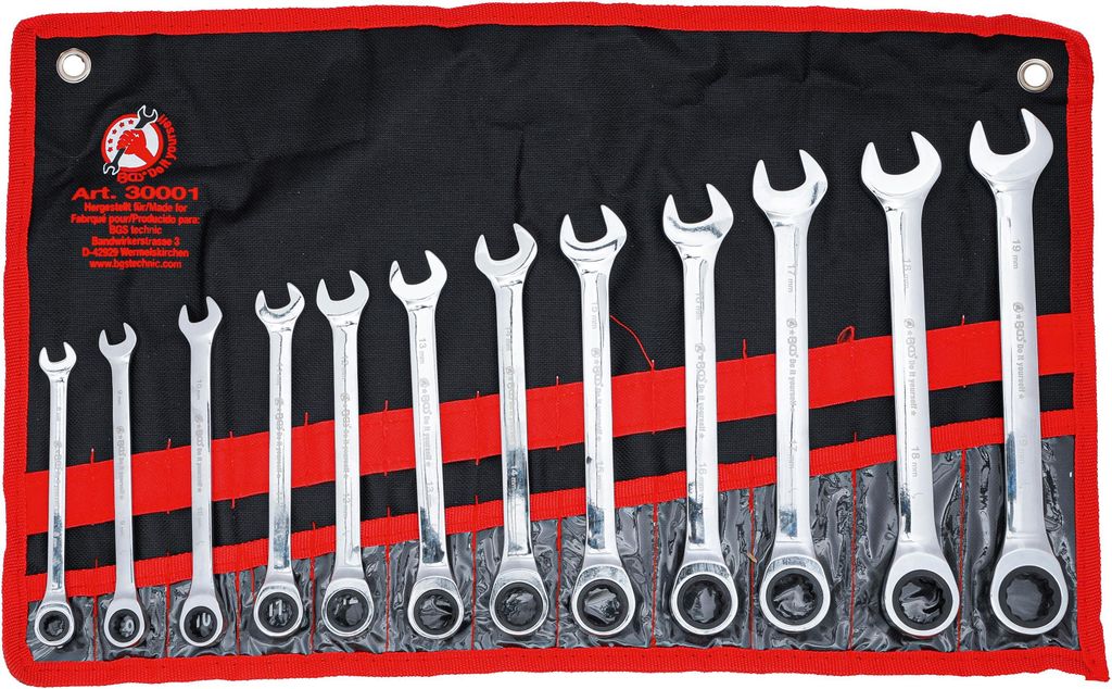 BGS technic Ratchet Combination Wrench Set, 1,66 kg Obrázek produktu 