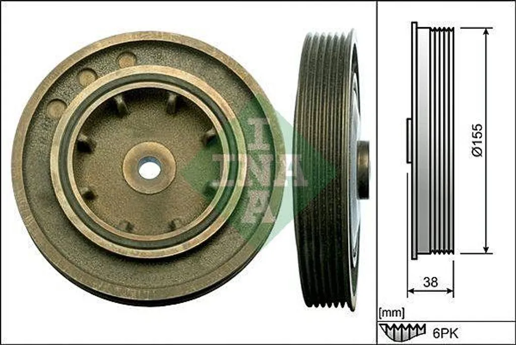 Poulie Damper INA 544 0101 10 pour Master, Vivaro et Movano - Haute Qualité