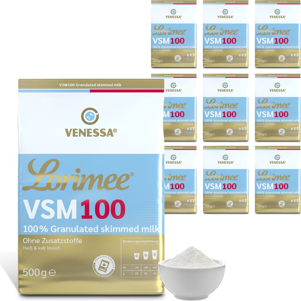 VENESSA Lorimee VSM 100 Magermilchpulver Granulat 10 x 500g Produktbild 