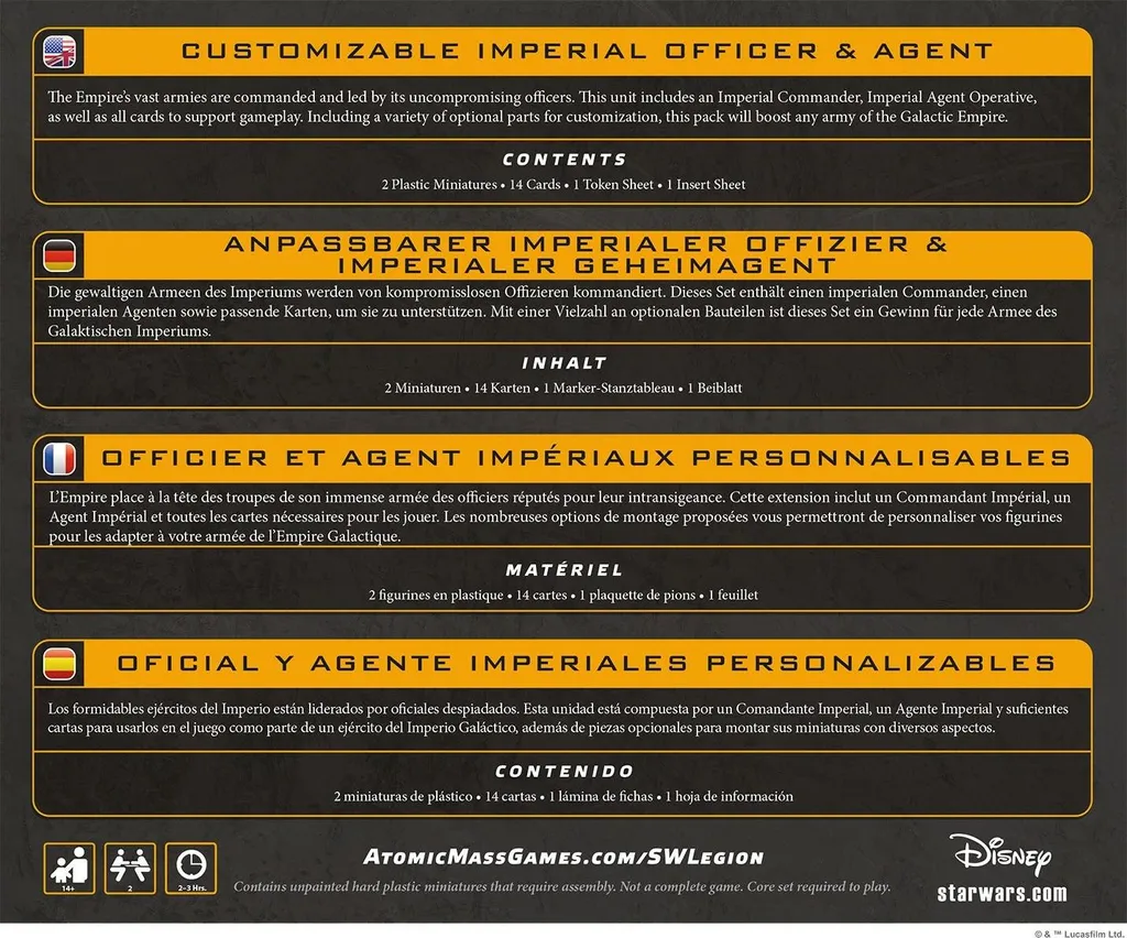 Figurine Star Wars Legion Extension Officier et Agent de Combat - 8