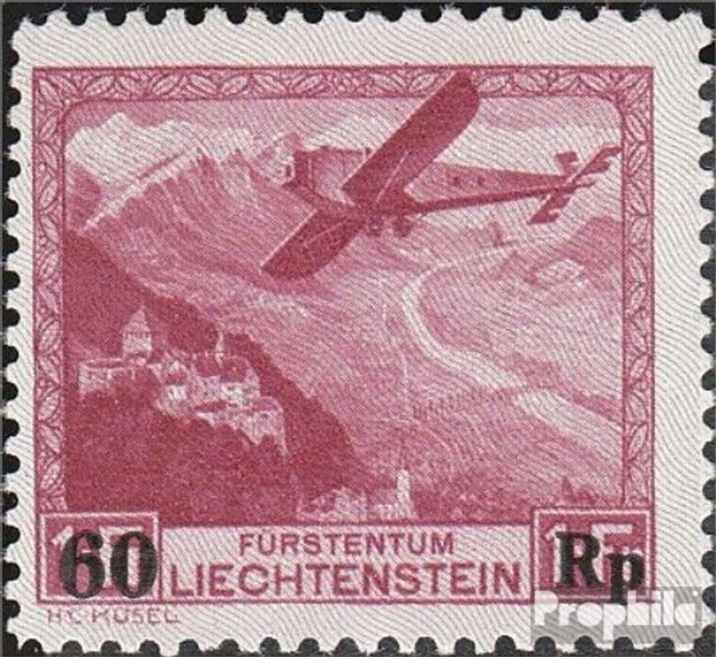 Briefmarken Liechtenstein 1935 Mi 148 (kompl.Ausg.) postfrisch Postflug