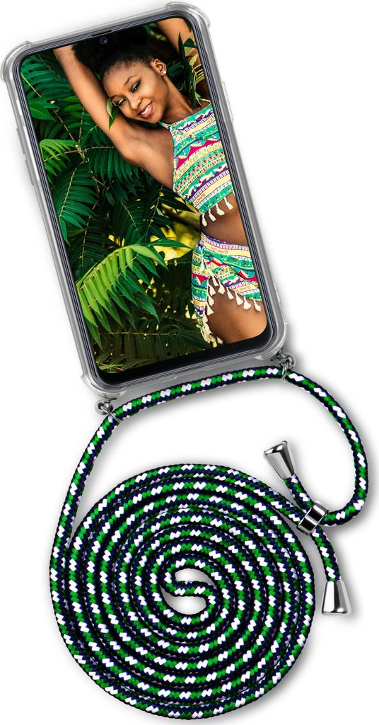 TWIST-Case + TWIST-Cord für Samsung Galaxy M21, Farbe:Mama Africa (Silber)