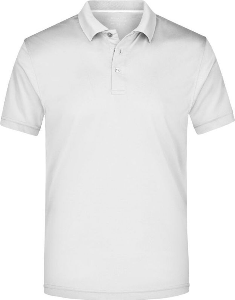 Men's Polo High Performance Funktionspolo white, Gr. S