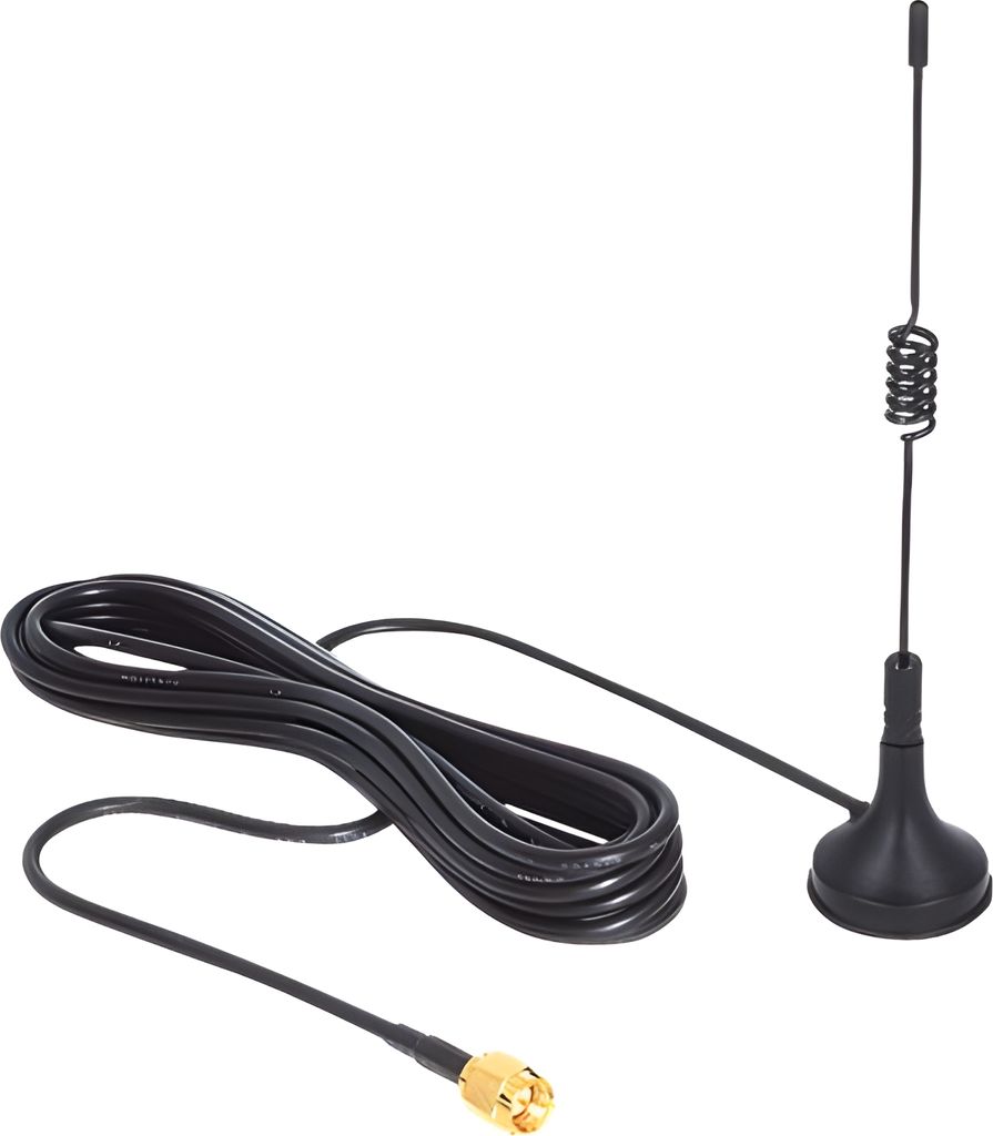Antenne ISM 433 MHz > SMA 3 dBi omni starr schwarz Standfuß Delock