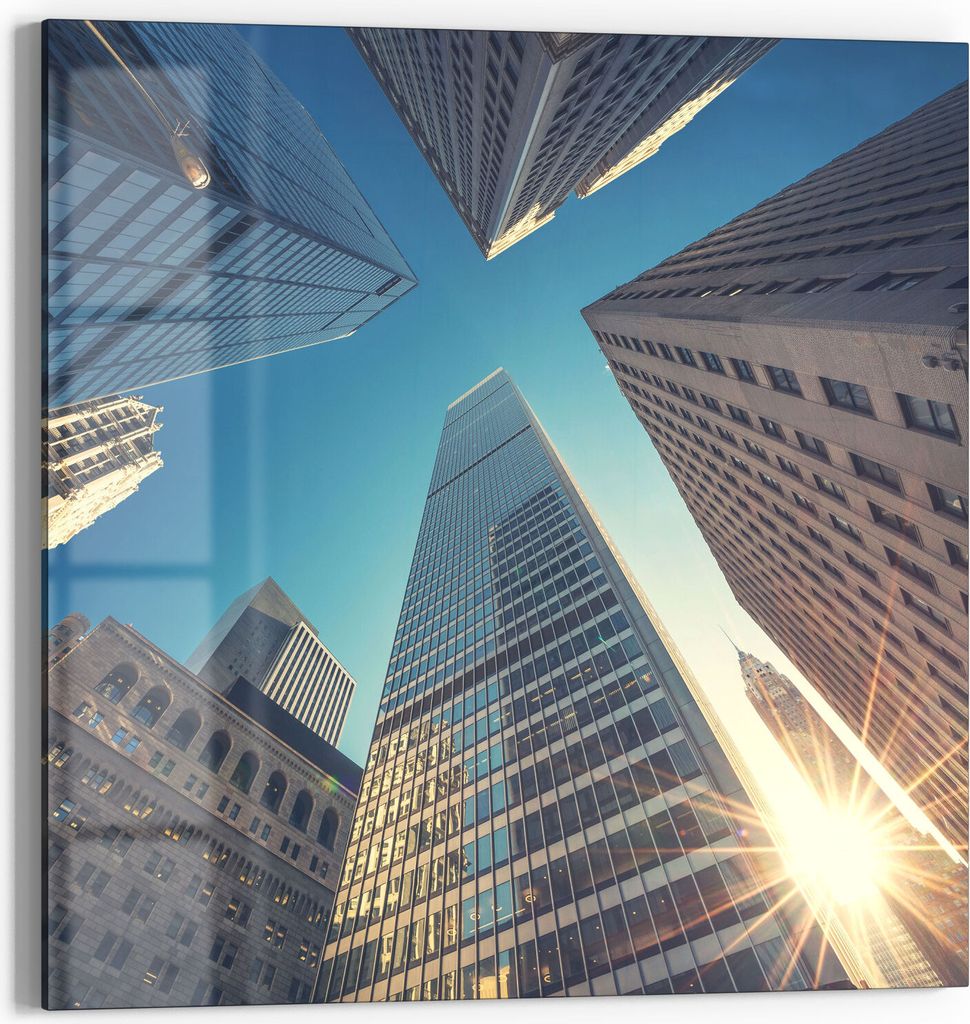 DEQORI Glasbild Echtglas 30x30 cm 'Wall Street Produktbild 