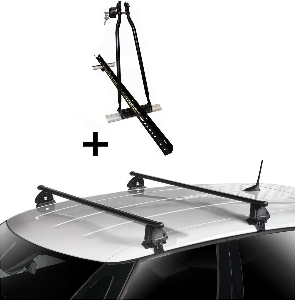 1x VDP Fahrradträger Dachfahrradträger + Dachträger VDP EVO Stahl kompatibel mit für VW Polo IV (9N) 3 Türer 2001-2009