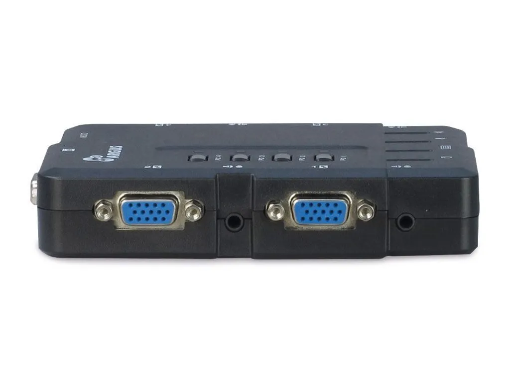 Boîtier KVM VGA Inter-Tech CS-41UA compact à commutation manuelle - 4