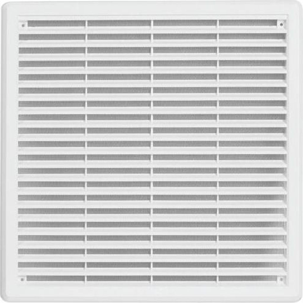 Lüftungsgitter 250x250mm Abluftgitter aus ASA Kunststoff mit Insektenschutz weiß