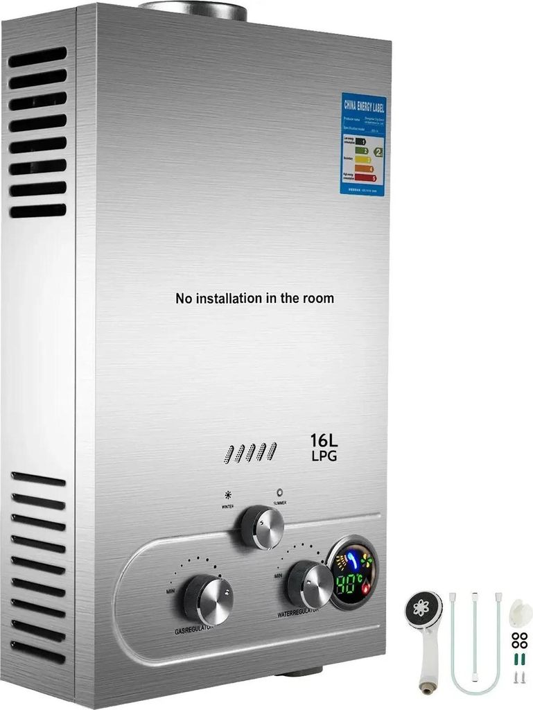 Wasserheizer, Edelstahl, hohe Warmwasserleistung, 16L 32KW