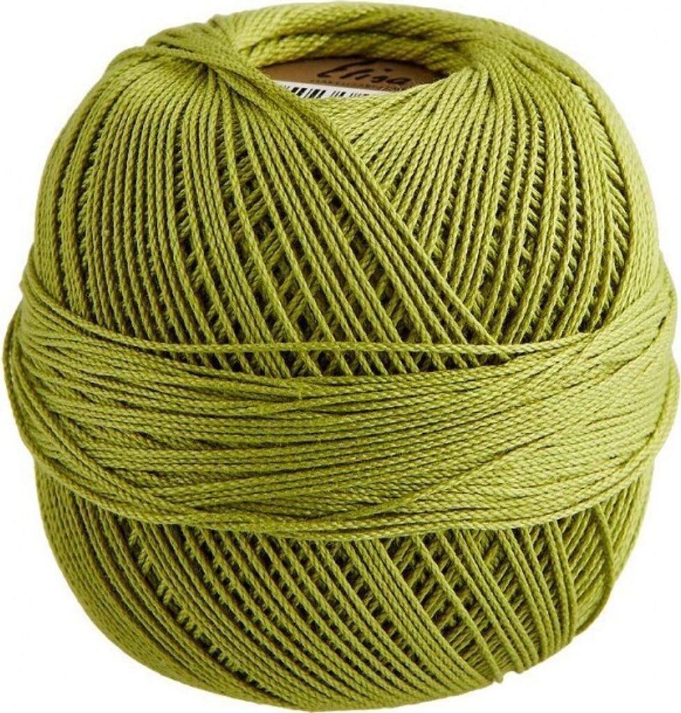 Elisa Häkelgarn,Filethäkelgarn,50g/200m,100% Baumwolle, Stärke 5, für Tischdecken,Vorhänge,NS 1,75-2.0 mm 8547 kiwi