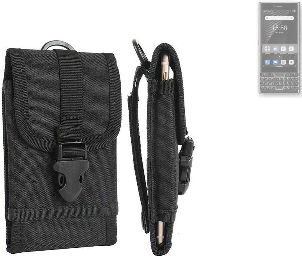 K-S-Trade Holster Handy Hülle kompatibel mit Unihertz Titan Slim Holster Handytasche Gürtel Tasche Schutz Hülle Robust Outdoor schwarz