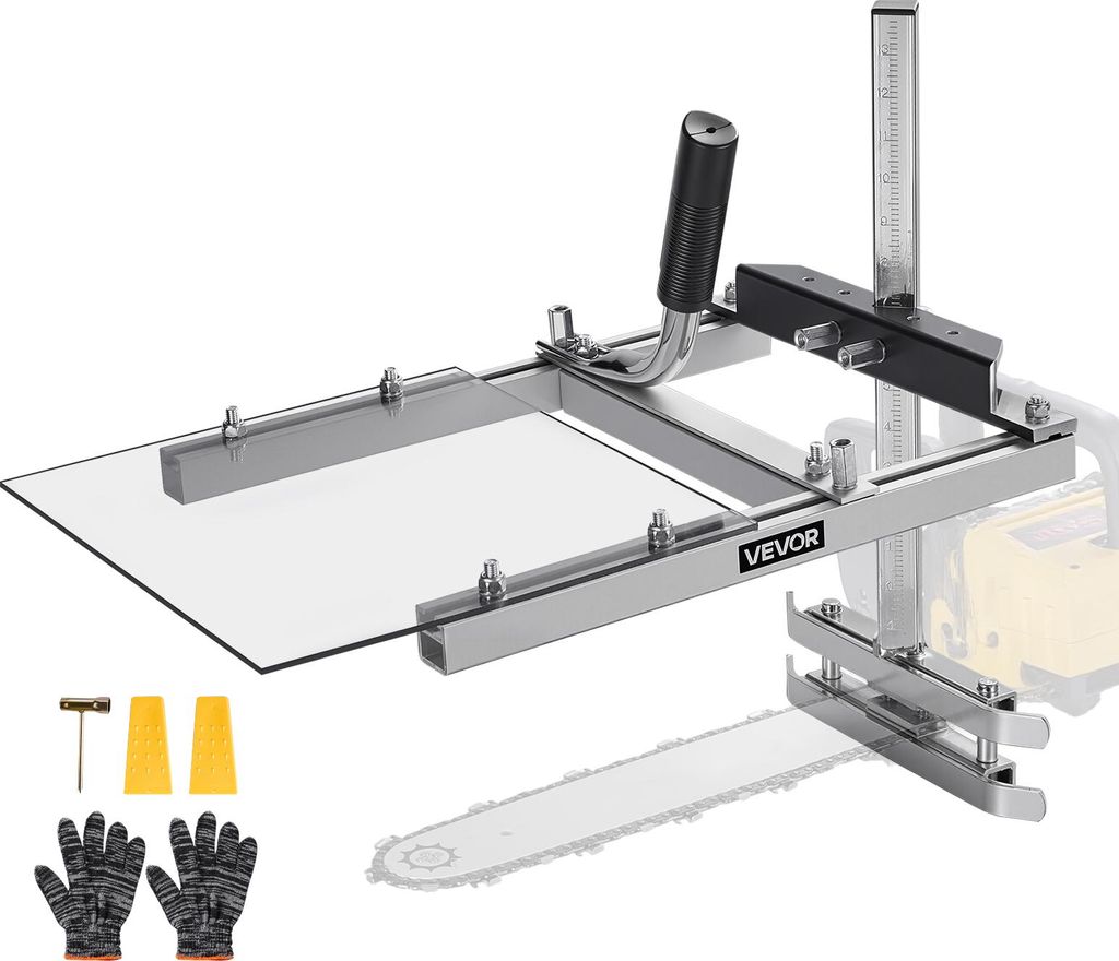 VEVOR Mobiles Sägewerk für Kettensäge, Kettensägenmühle für 41-51 cm Plankenfräsbalken, Schnittholz-Querschnittführungskettensäge mit Schu...