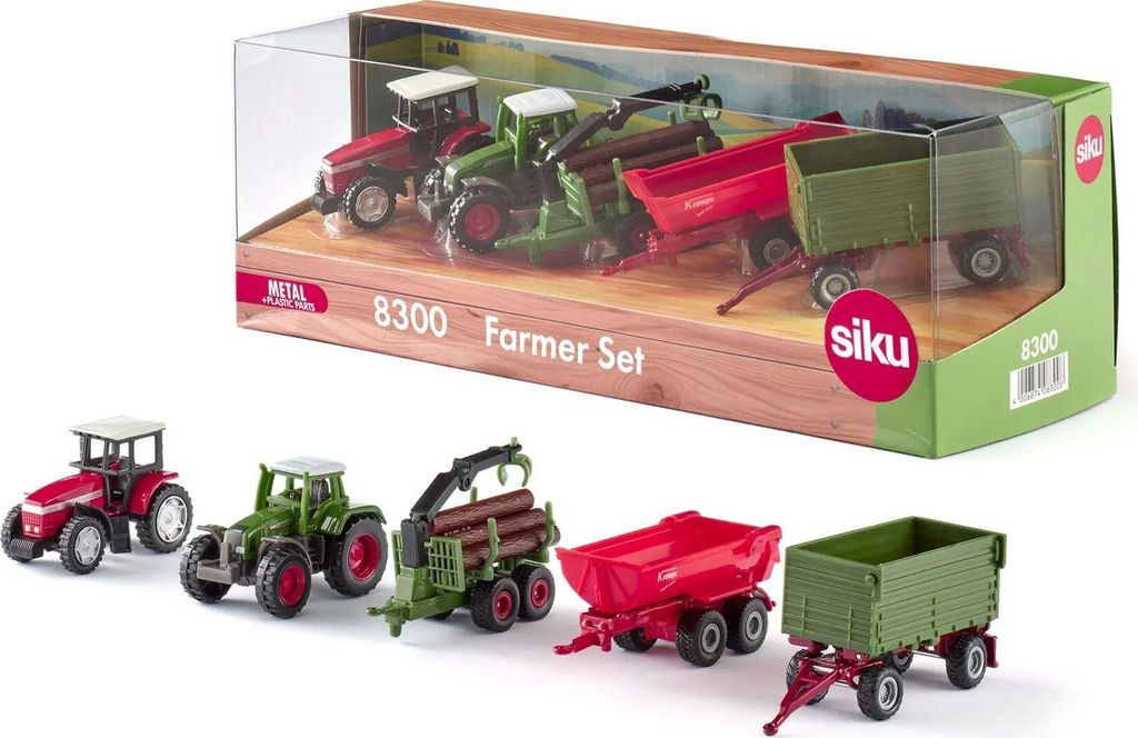 Siku Farmer Set 2xTracteur 3x Remorque en métal Image du produit 