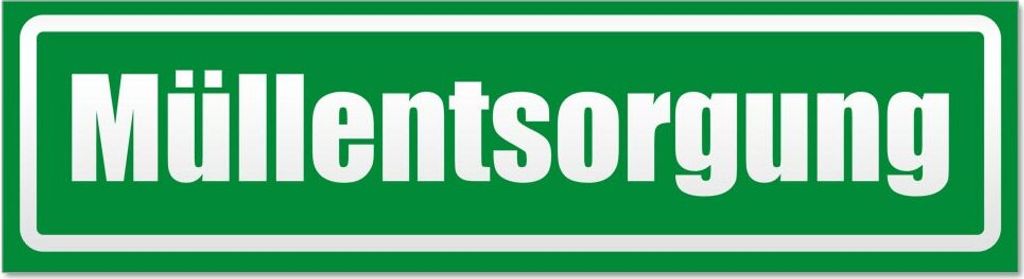 Müllentsorgung invertiert Magnetschild Schild magnetisch