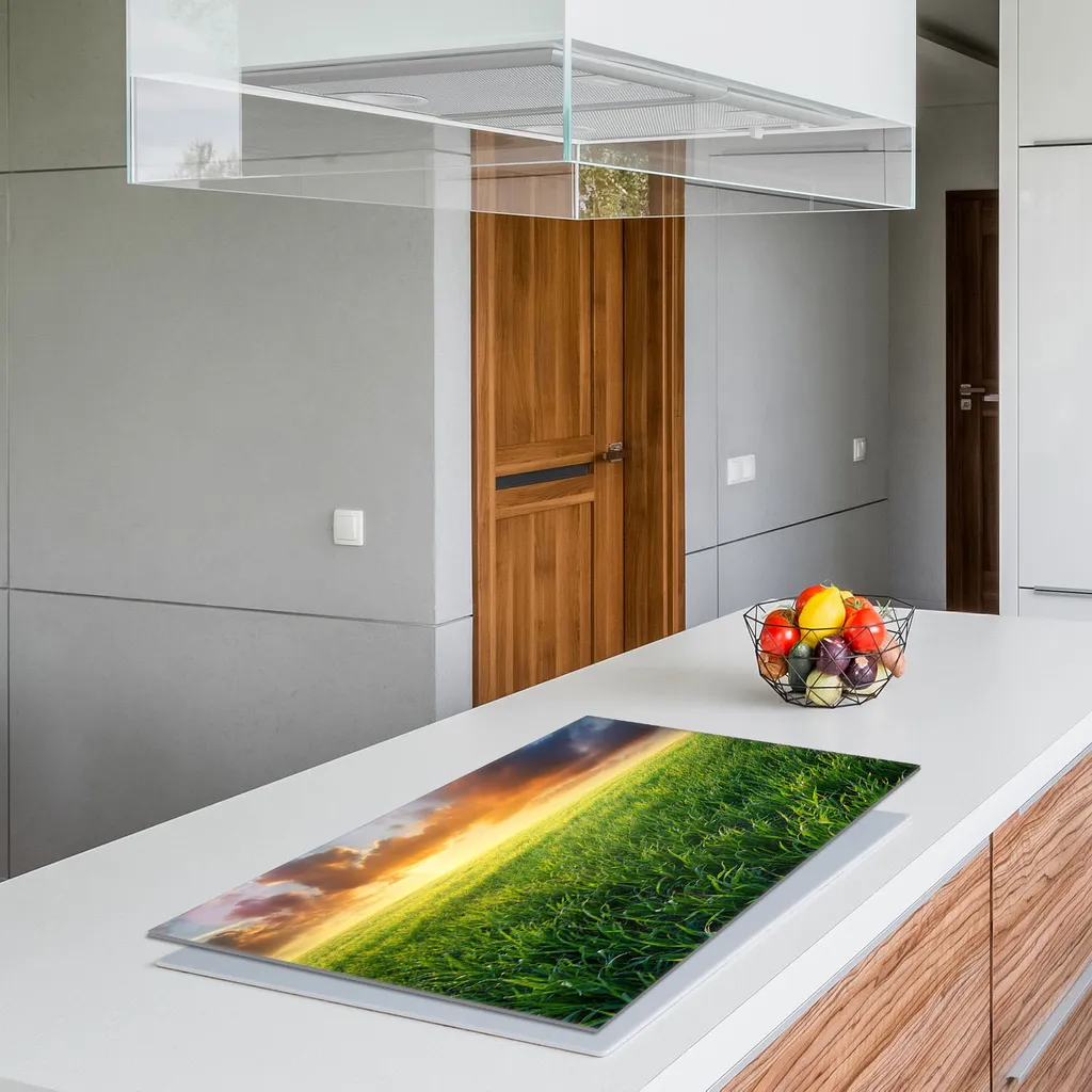 Piastra Copri Piano Cottura In Vetro 90x52 Cm Con Gufo – Multifunzione, Per Induzione, Tagliere E Paraspruzzi