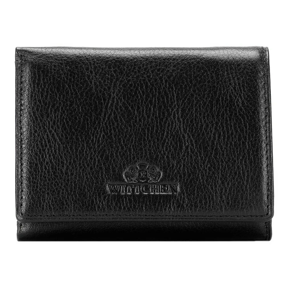 Portefeuille Compact Italy en Cuir Véritable 11cm avec Multi-Rangement