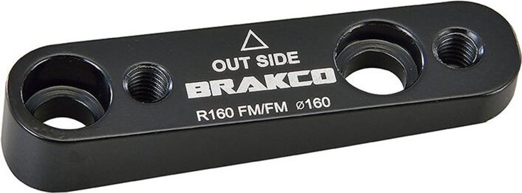 Brakco Flat Mount 160 Mm Scheibenbrems-bremssattel-adapter Schwarz Schwarz One Size