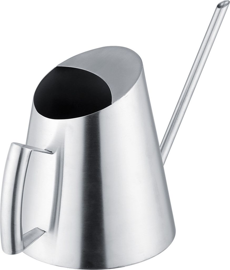 Edelstahl-Gießkanne 1500ml, Metall Gießkanne, Topfpflanze-Blumen-Bewässerung auch mit langem Auslauf-Sprinkler Indoor Outdoor