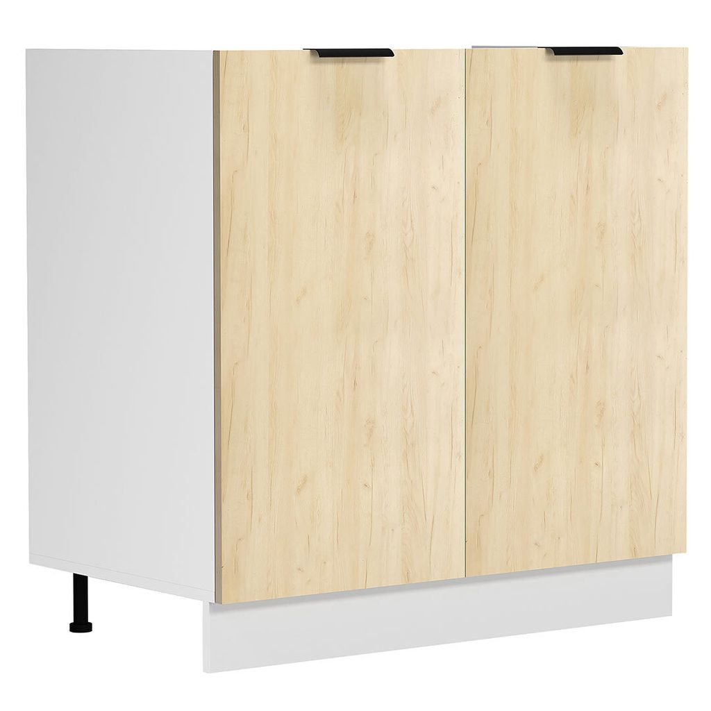VCM Spülunterschrank | Maße ca. H. 82 x B. 80 x. T. 46 cm | Unterschrank mit zwei Drehtüren | Küchenmöbel – Fasola