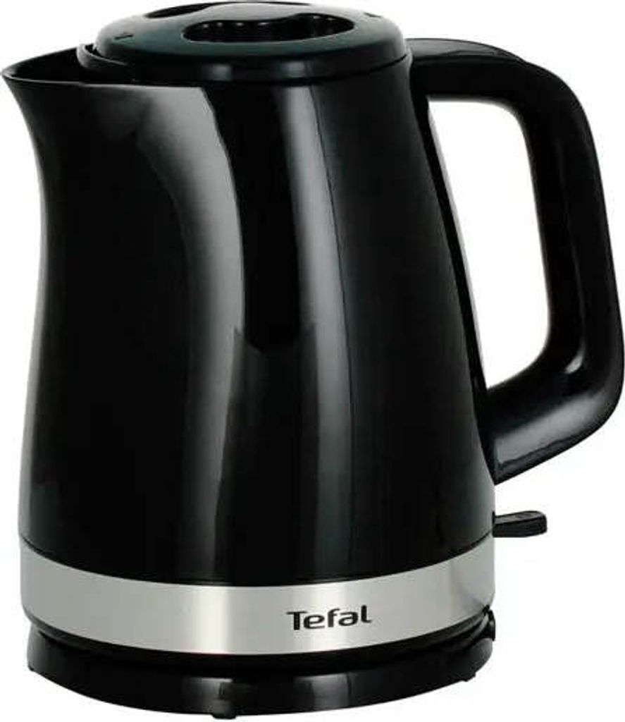 Tefal TEFAL Kettle | KO150F30 Delfini Vision | Electric | 2400 W | 1.5 L | Plastic | 360 rotational base | Black/Stainless steel