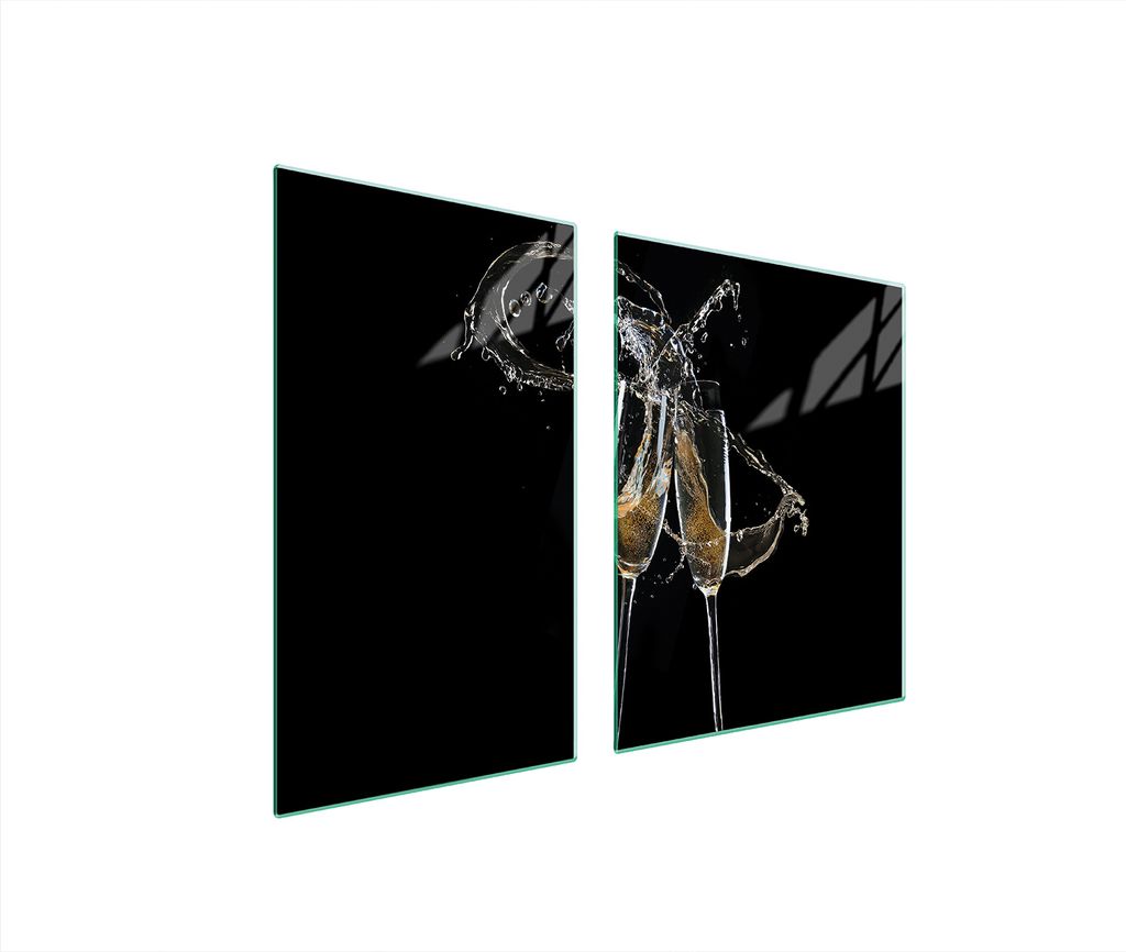 Glasplatte und Schneidebrett 100x52 Wein