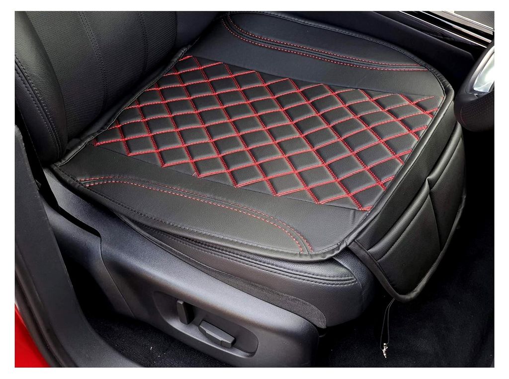 1 Sitzauflage für Mercedes GLA X156 in Schwarz/Rote Naht (OT402)