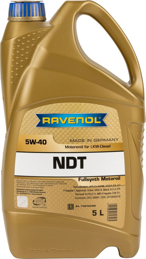 Ravenol NDT Nord Duty Truck SAE 5W-40 5 Liter NDT ACEA E7 1122103-005-01-999