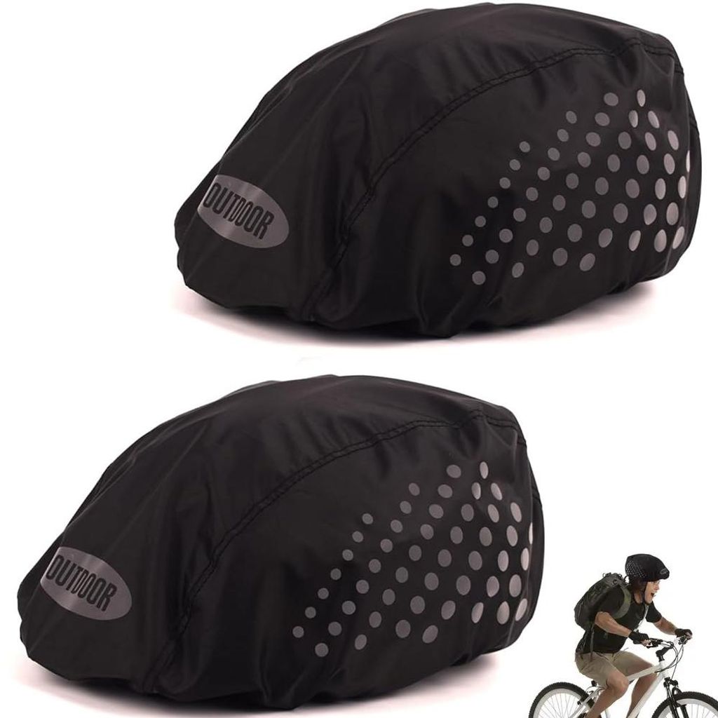 Fietshelm regenbescherming - 2 stuks - Waterdichte helmdop Productafbeelding 