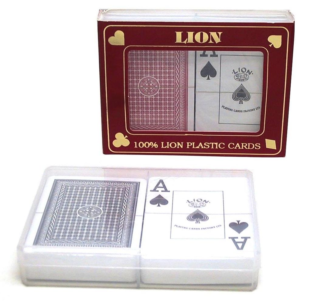 HOT Poker Spielkarten-Set mit Index 100% Kunststoff - HOT Sports + Toys