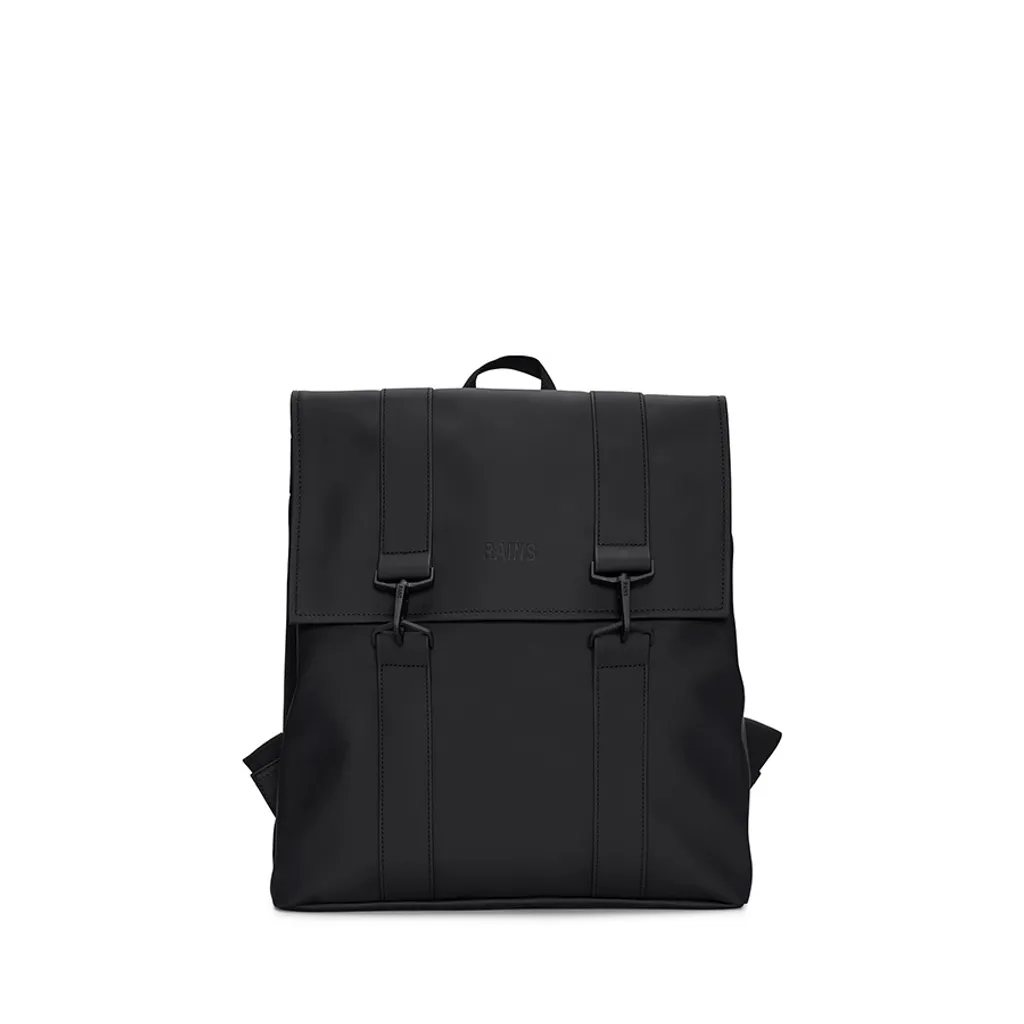 Sac à dos Rains MSN Noir - Le cartable imperméable iconique chic