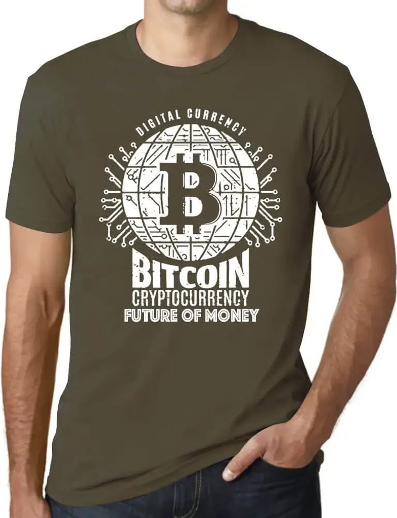 Herren Grafik T-Shirt Bitcoin Zukunft des Geldes hodl btc krypto – Bitcoin Future Of Money Hodl Btc Crypto – Öko-Verantwortlich Vintage Jahrgang