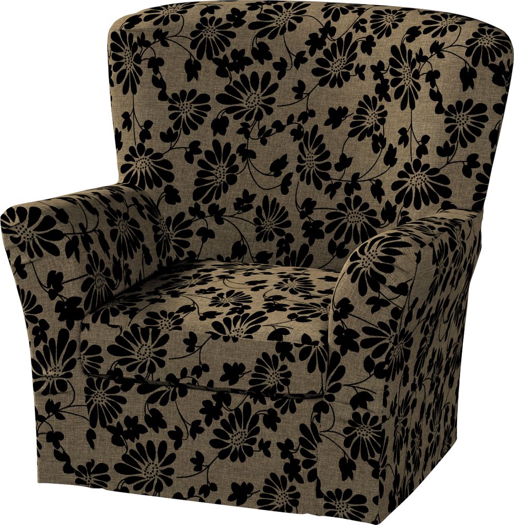 Dekoria Bezug für Tomelilla Sessel, beige-schwarz, Bezug für Sessel Tomelilla