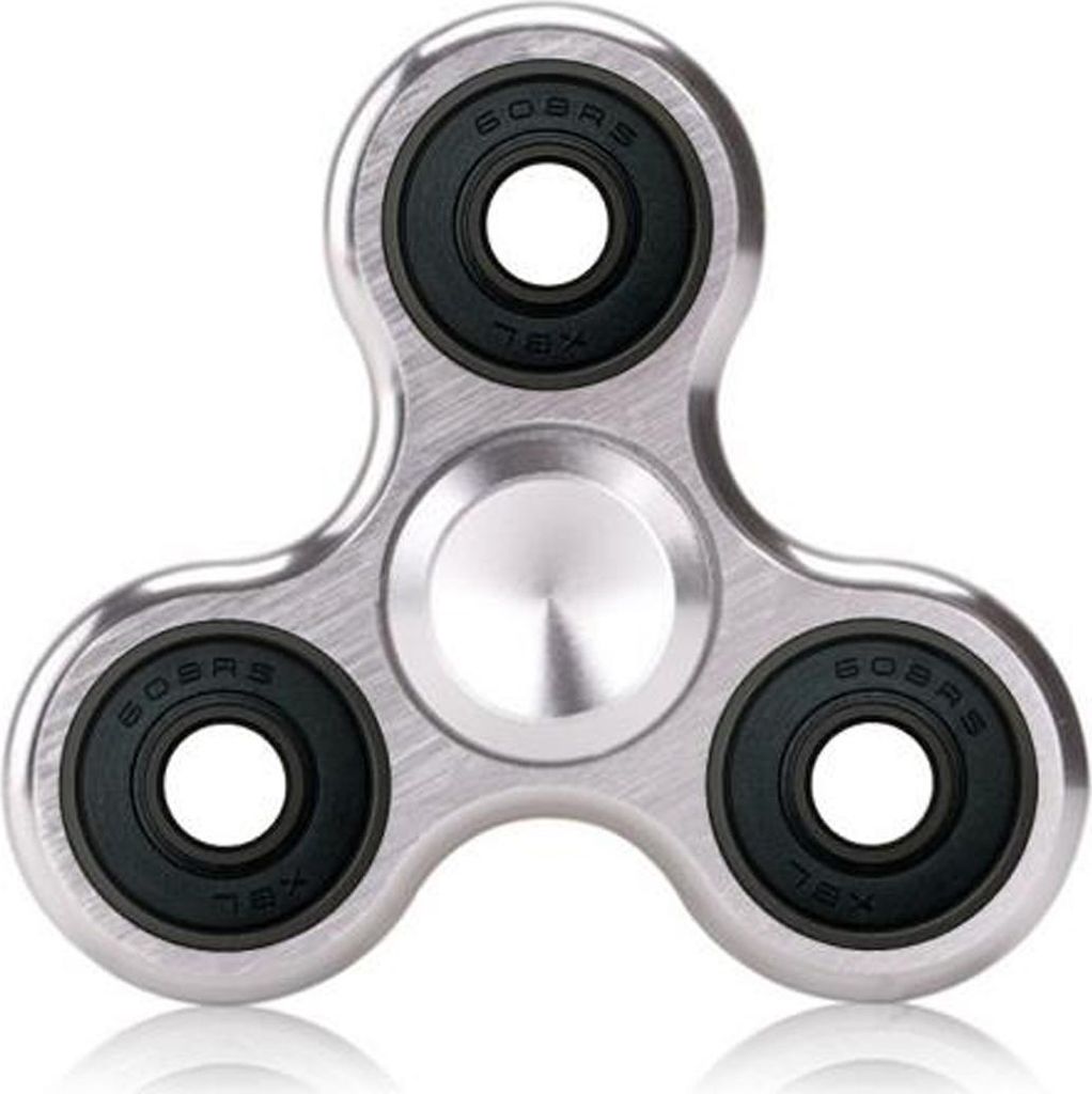 Der Fidget Hand Spinner  aus grauem Metall dauert nur 6 Produktbild 