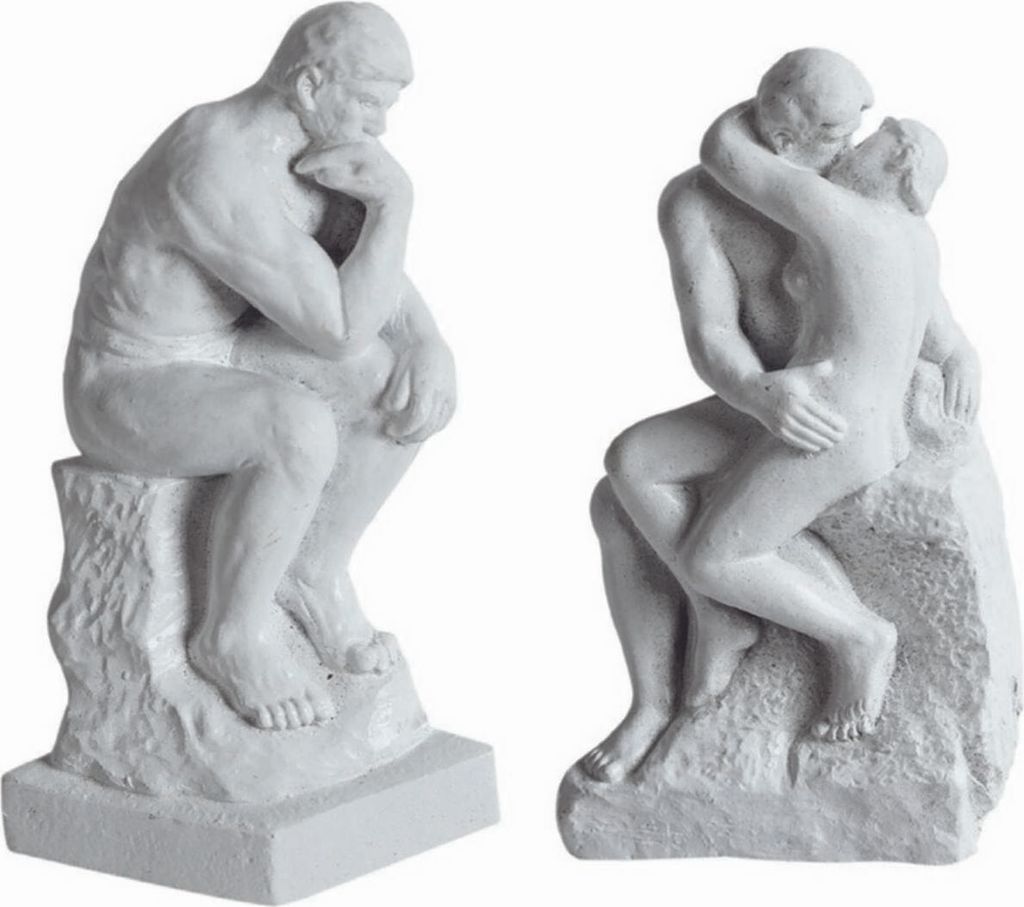 2er Set Magnete Der Kuss und Der Denker frei nach Rodin Produktbild 