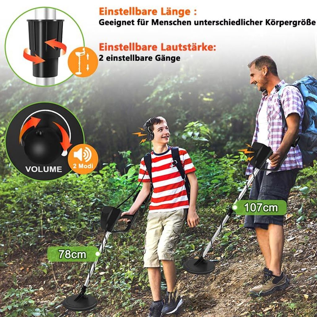 YUENFONG Wykrywacz metali dla dzieci i dorosłych, Zdjęcie produktu 3