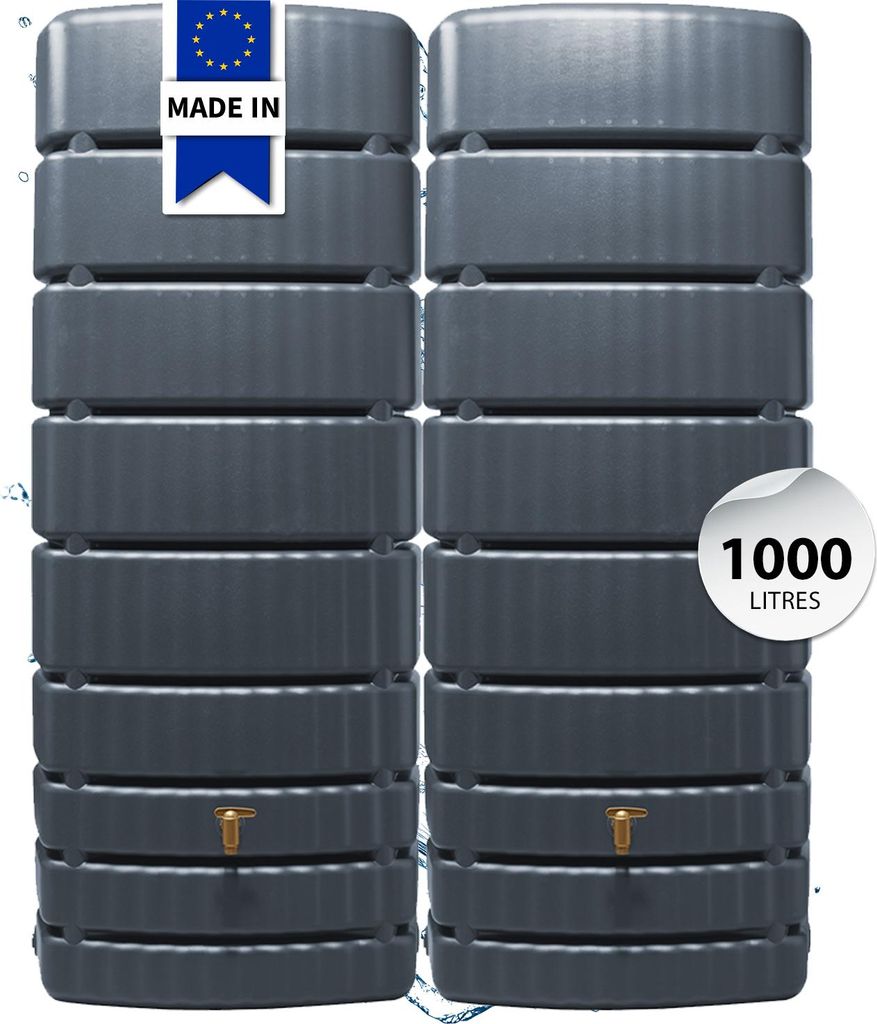 4rain Réservoir Mural Ensemble SLIM 1000 L, gris graphite 2 Image du produit 