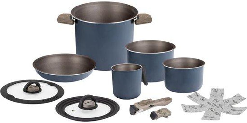 Brunner wordt verwijderd. Torralta Ø 22 - pannenset Ø 22cm - 9 delig - PFOA Vrij - Antiaanbak - Geschikt voor keramisch, gas, inductie, elektrisc...