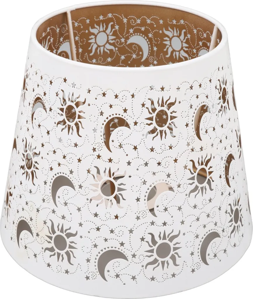 Abat-jour design creux motif Etoiles en fer pour lampe de chevet E26