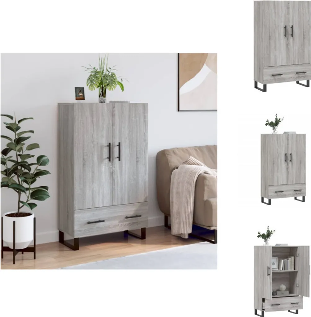 Mobile Buffet Alto Grigio Sonoma 115cm vidaXL | Arredo Moderno Casa