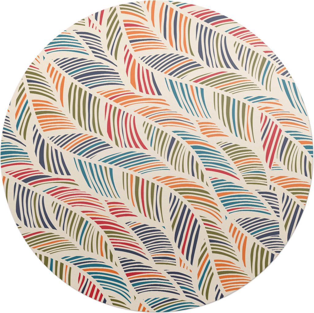 Bunte Retro-Blätter – Bodenschutzmatte – Stuhlunterlage – Bürostuhlmatte – Rutschfeste Bodenmatte – Schutzmatte für Hartboden – fi 1...