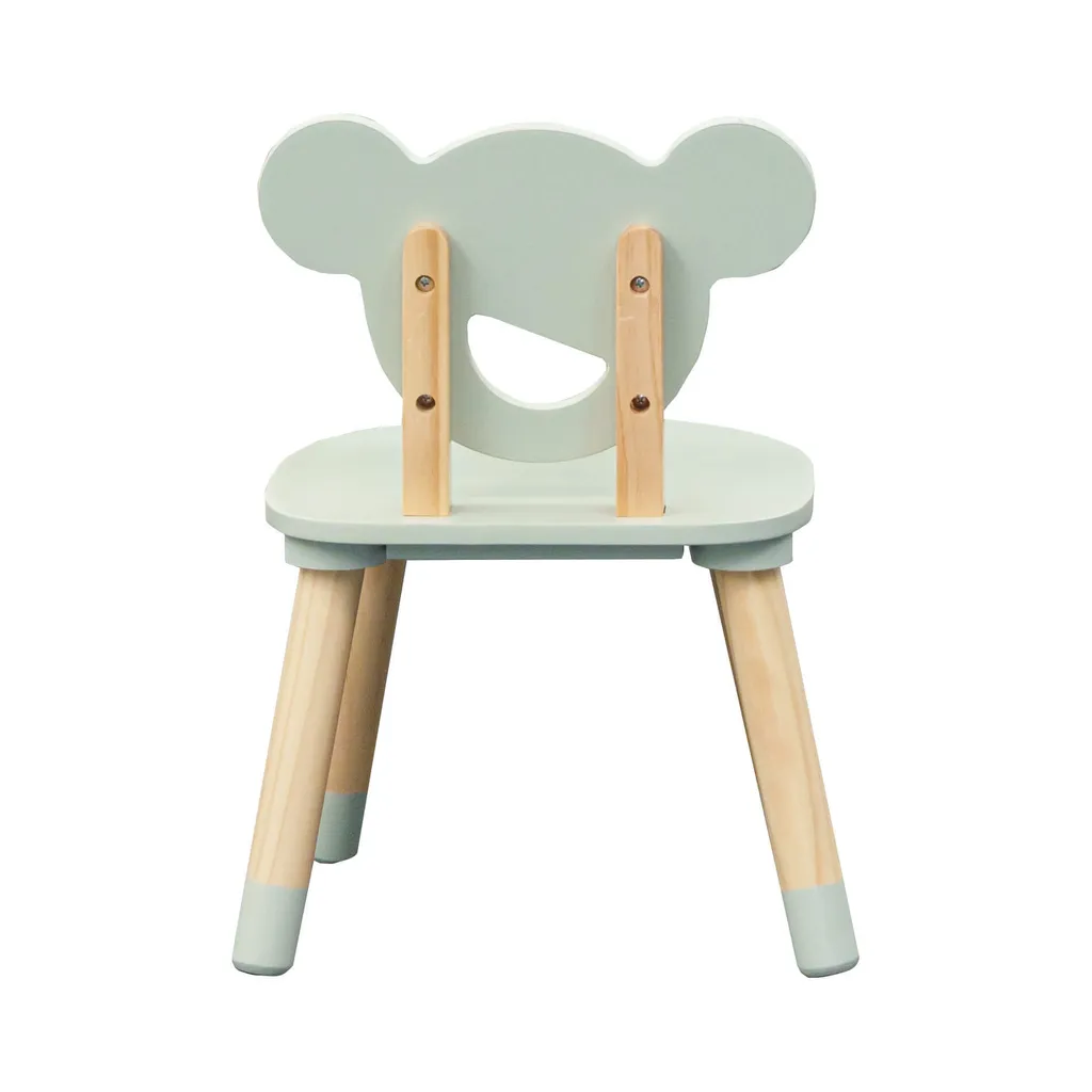 Rebecca Mobili Aniba Table et 2 Chaises Enfants MDF Pin Vert Aqua Brun