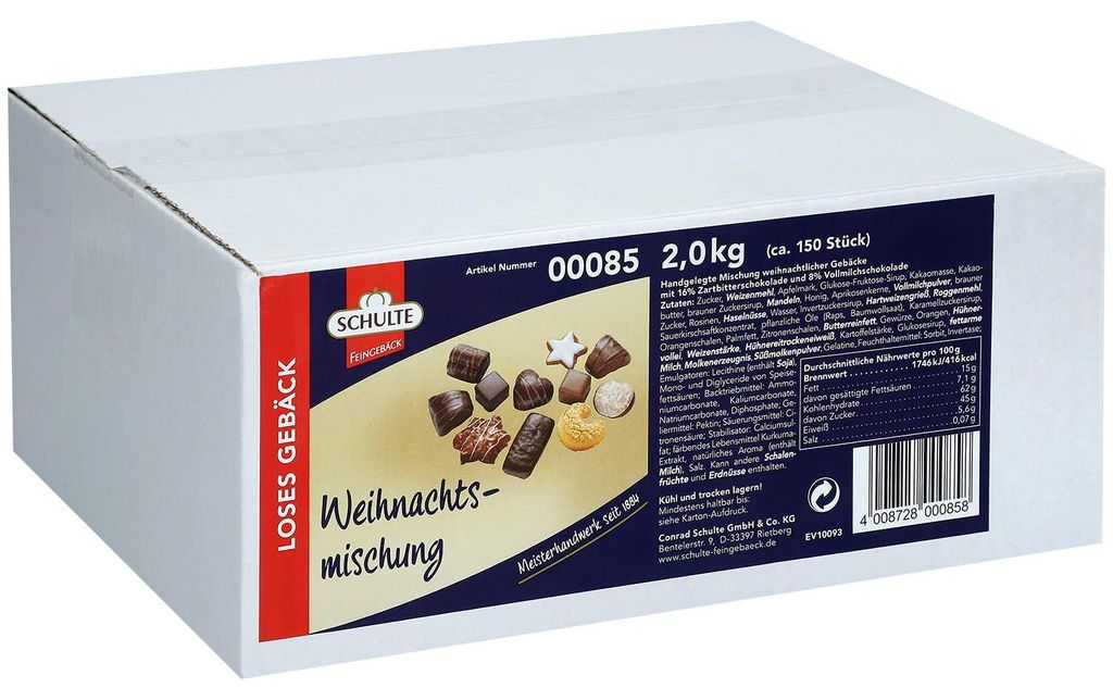 Schulte Weihnachtsmischung 2kg Produktbild 